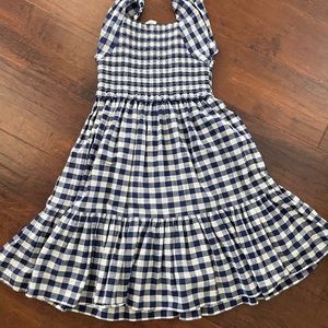 Girls Crewcuts Smocked Gingham Midi Dress Size 10